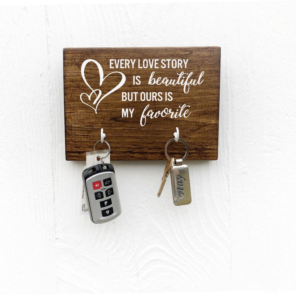 Every love story is beautiful key holder for 2